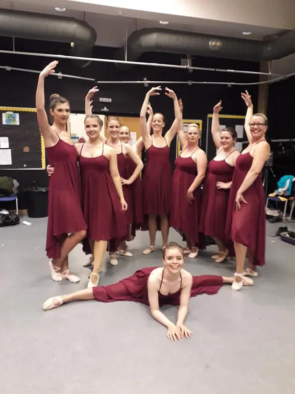 Ballet pupils in performance costume at Karen Chapman School of Dancing