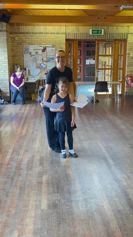 Pupils rehearsing a routine in the Harlow dance studio